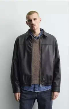 2026年最新】ZARA メンズ レザージャケット・ライダースの人気アイテム
