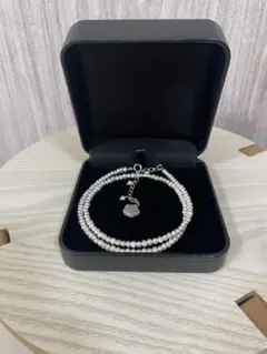 ホワイトパール ネックレス シルバー　新品未使用