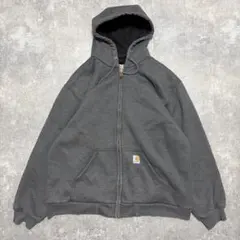 【雰囲気抜群】　carhartt ジップパーカー フェード　裏サーマル　XL