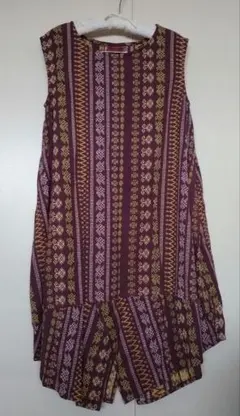 タグ付き　未使用品　アジアンワンピース　チュニック　エスニック　インド製　民族