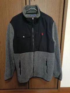Polo Ralph Lauren フリースジャケット Lグレー/ブラック