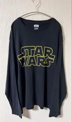 【美品】　STARWARS　ビッグロゴ　長袖カットソー ロンT　黒　サイズ.XL