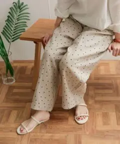 アーバンリサーチドアーズ　リネンドットイージーパンツ