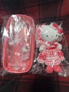 ハローキティスタイルアップマスコット／ロリータ＆コスメポーチ(レッド)