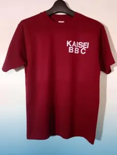 KAISEI BBC ロゴプリント Tシャツ バーガンディ