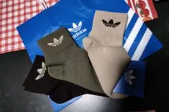 アディダスオリジナルス adidasミッドカット アンクルソックス 3足組