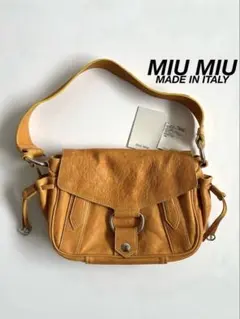 Y2K archive miu miu ハンドバッグ レザー オレンジ 美品 - メルカリ