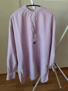 ピンクストライプブラウス▼アベイル購入▼新品タグ付き