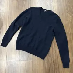 UNIQLO ダークネイビー Vネック セーター M