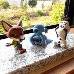 Funny Time ディズニーキャラクター スティッチ、オラフ　ニック