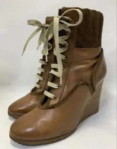 クロエ Chloe ショートブーツ ブーティ ウェッジヒール　サイズ36 1/2