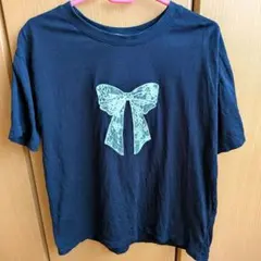 【ハニーズ】半袖Tシャツ リボン柄 Mサイズのサムネイル