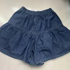 GU ダークブルー フレアシルエット 半ズボン
