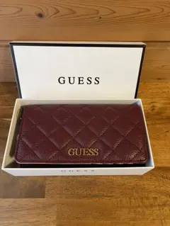 GUESS バーガンディ キルティング長財布のサムネイル