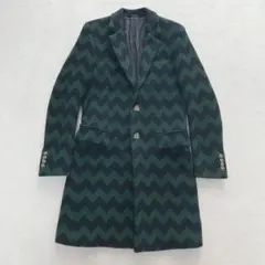 【美品】アミアレクサンドルマテュッシ　チェスターコート　ロングコート　緑　黒のサムネイル