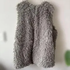 AZUL by moussy グレー ファーベスト FREE