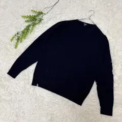 ユニクロ UNIQLO【M】 エクストラファインメリノ ネイビー