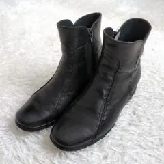 アシックスウォーキング ペダラ ショートブーツ ブラック 22.5cm
