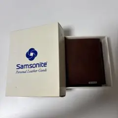 Samsonite ブラウン 二つ折り財布　FULL GRAIN LEATHER