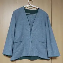 グレーのVネックジャケット　手作り