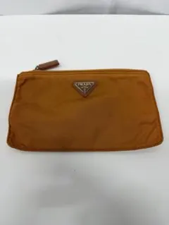 PRADA オレンジ ナイロンポーチ
