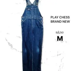 【美品】 オーバーオール PLAY CHESS BRAND NEW ネイビー M
