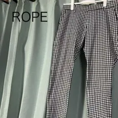 ROPE ギンガムチェック カジュアルパンツ ブラック 36 カジュアルのサムネイル