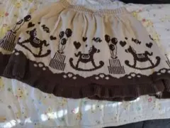 ロッキングホース柄ニットスカート