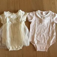 petit main 襟付きロンパース 80cm