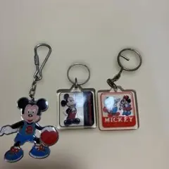 【レトロ】ミッキー・ミニー アクリルキーホルダーセット