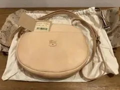 新品未使用 IL BISONTE レザー ショルダーバッグ ナチュラル