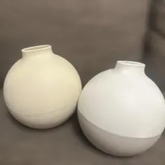 ペーパーポット　ホワイト、ホワイト×ベージュ