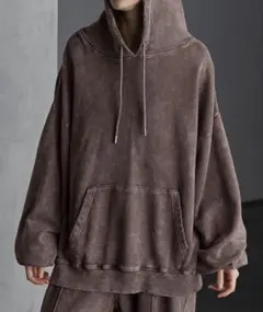 SERASE ヘビーウェイトヴィンテージデザインピグメントダメージパーカー