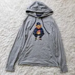 ポロゴルフ ラルフローレン 星条旗ポロベア プリントフーディ 薄手パーカー