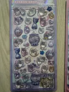 クーリア　公式　ボンボンドロップシール　ナイトミャウ　猫