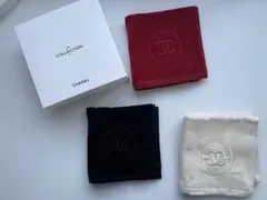 CHANEL タオルセット（黒・赤・白） ノベルティ　未使用