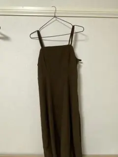 マーメイドライン　ルエレ　レディースロングキャミワンピース茶系