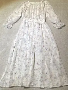 ロペピクニック　白　シフォンワンピース　Lサイズ