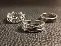 【存在感抜群】！シルバーリング 3種セット まとめ売り アクセサリー