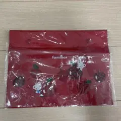 新品　未使用　familiar クリアケース　赤