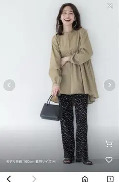 coca 白黒プリーツデザイン　ドット柄パンツ♡