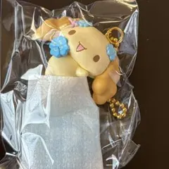 シナモロール 水色クローバー マスコットチャーム シフォン