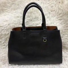 バナナリパブリック レザー ハンドバッグ ショルダー 2way 自立 黒