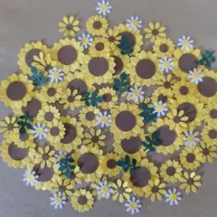100枚】ひまわり クラフトパンチ ペーパーフラワー 花 アルバム 色紙