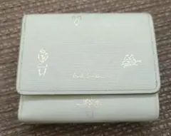 PaulSmith　ミントグリーン 三つ折り財布 ゴールド装飾