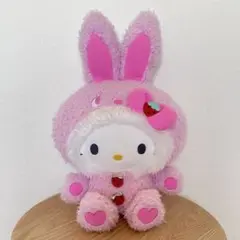 ハローキティ　カラフルバニー　ふわもこBIG×BIGぬいぐるみ