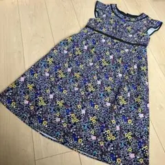 ANNA SUI mini花刺繍総柄ワンピース（黒）サイズM（120） - メルカリ