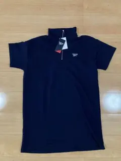 Reebok ネイビー ジップアップポロシャツ L