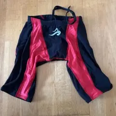 競泳水着 ハーフスパッツ ブラック レッド FINA承認のサムネイル