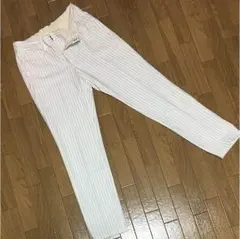 ストライプ パンツ 白